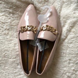 Nude pink loafers